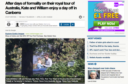 Australian media 'crashes in' on private moment for William and Kate ignoring Kensington Palace request